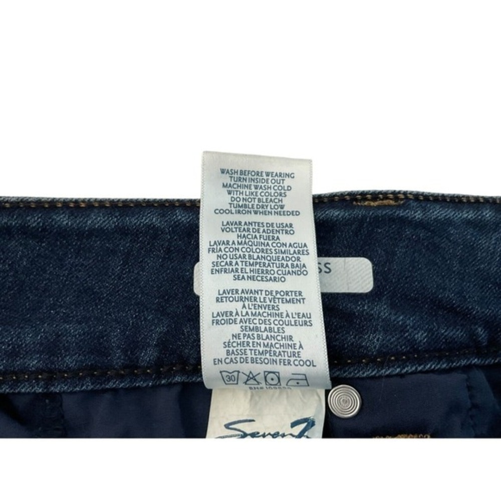 Seven7 Tummyless Bootcut Jeans Dark Wash Blue Stretch High Rise Plus 24W - Picture 13 of 14
